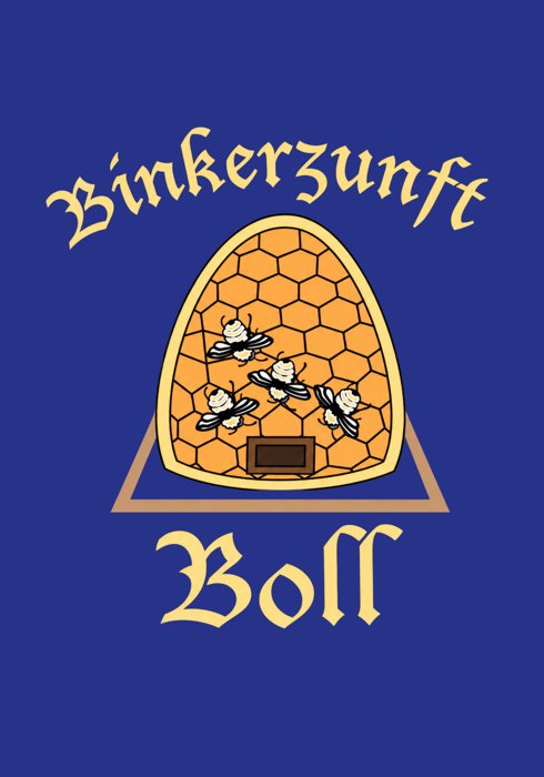 Fahne Motiv Wappen der Binkerzunft Boll